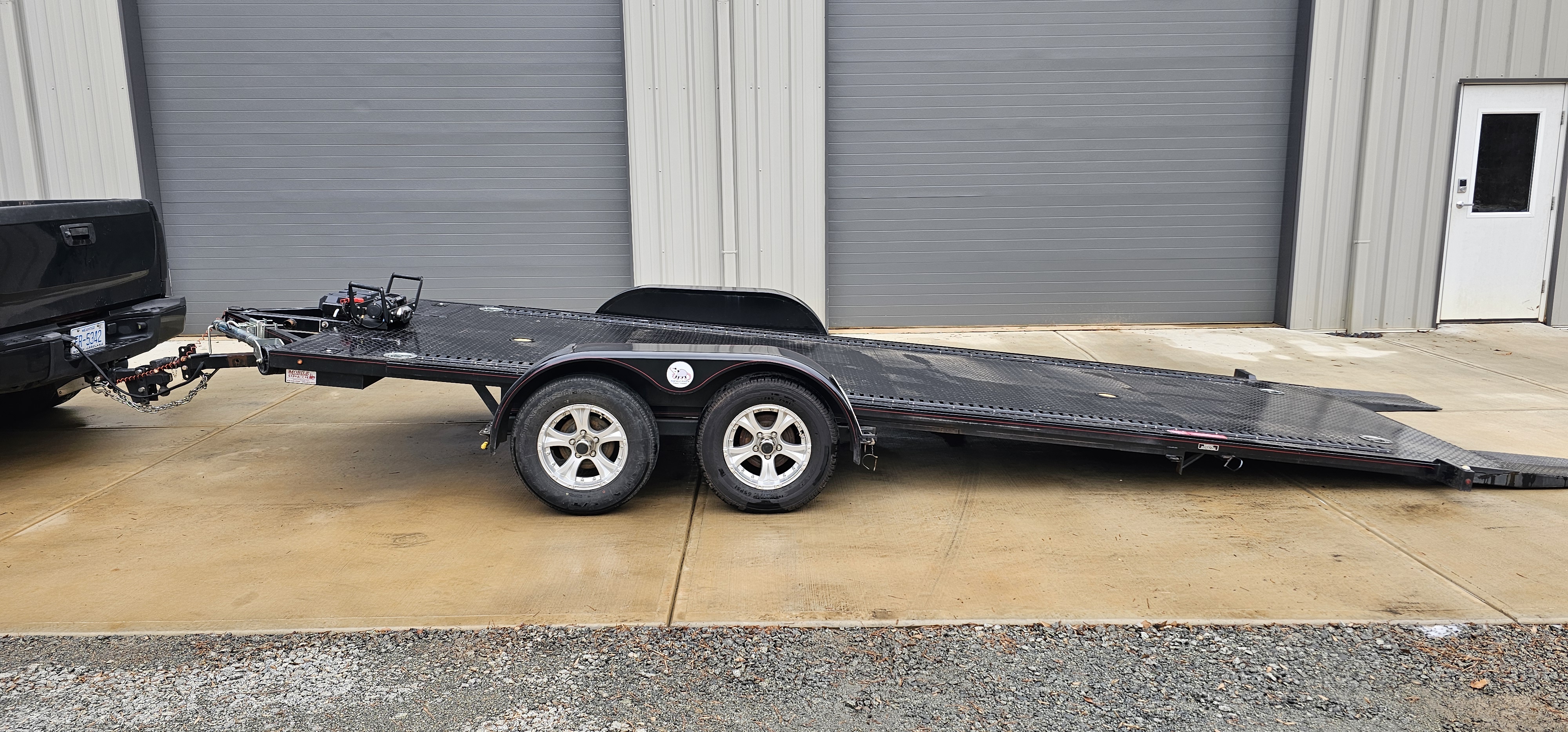 Sloan Kwikload 20FT car hauler trailer with rollback tilt deck and winch